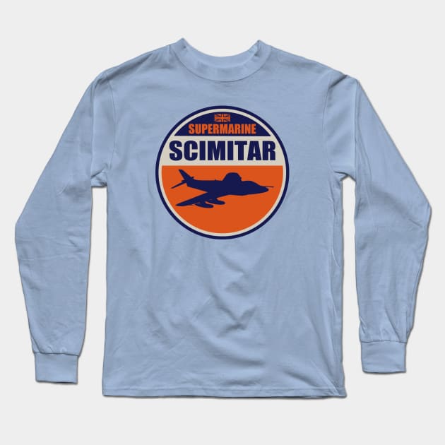 Supermarine Scimitar Long Sleeve T-Shirt by Tailgunnerstudios